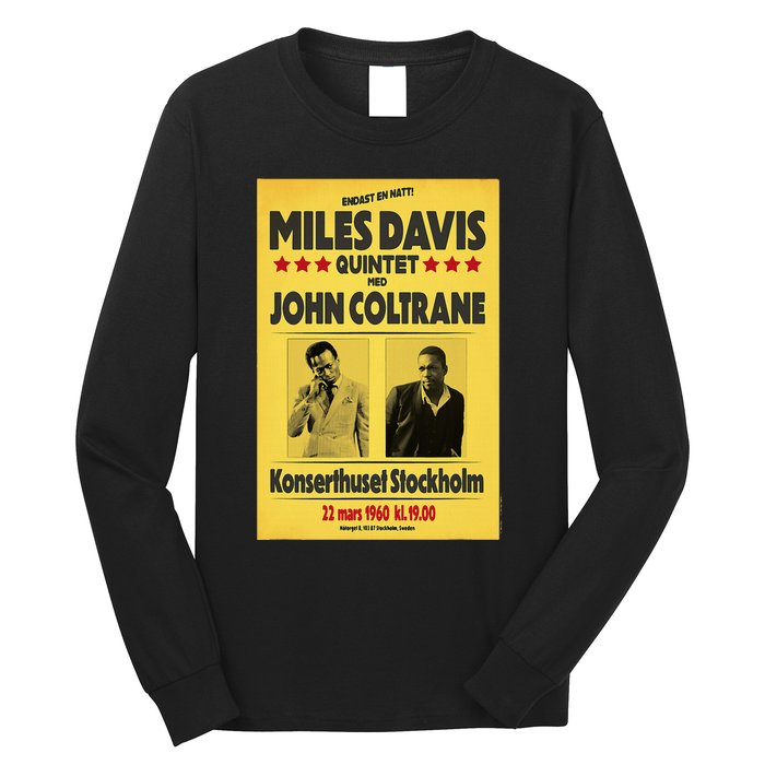 Miles D.Avis Quintet And John Coltrane Stockholm 1960 Long Sleeve Shirt