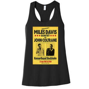 Miles D.Avis Quintet And John Coltrane Stockholm 1960 Women's Racerback Tank