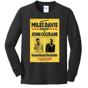 Miles D.Avis Quintet And John Coltrane Stockholm 1960 Kids Long Sleeve Shirt