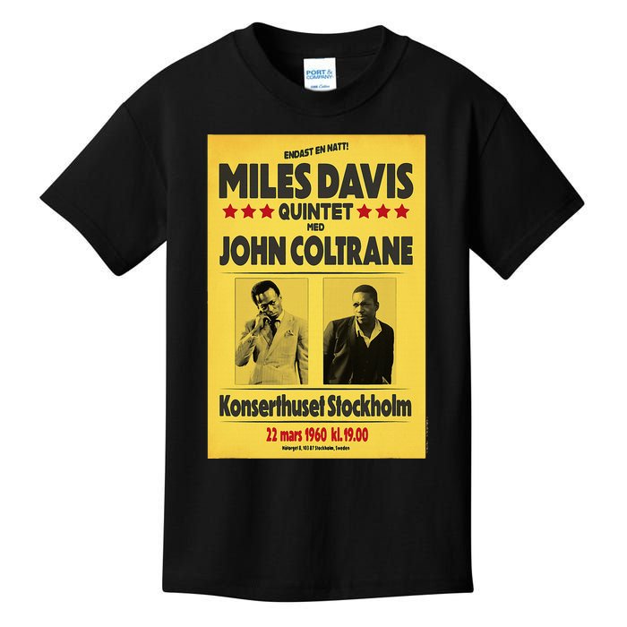 Miles D.Avis Quintet And John Coltrane Stockholm 1960 Kids T-Shirt