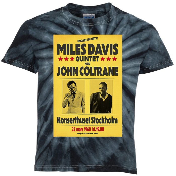 Miles D.Avis Quintet And John Coltrane Stockholm 1960 Kids Tie-Dye T-Shirt