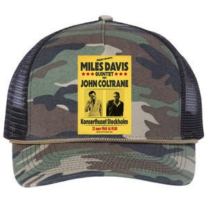 Miles D.Avis Quintet And John Coltrane Stockholm 1960 Retro Rope Trucker Hat Cap