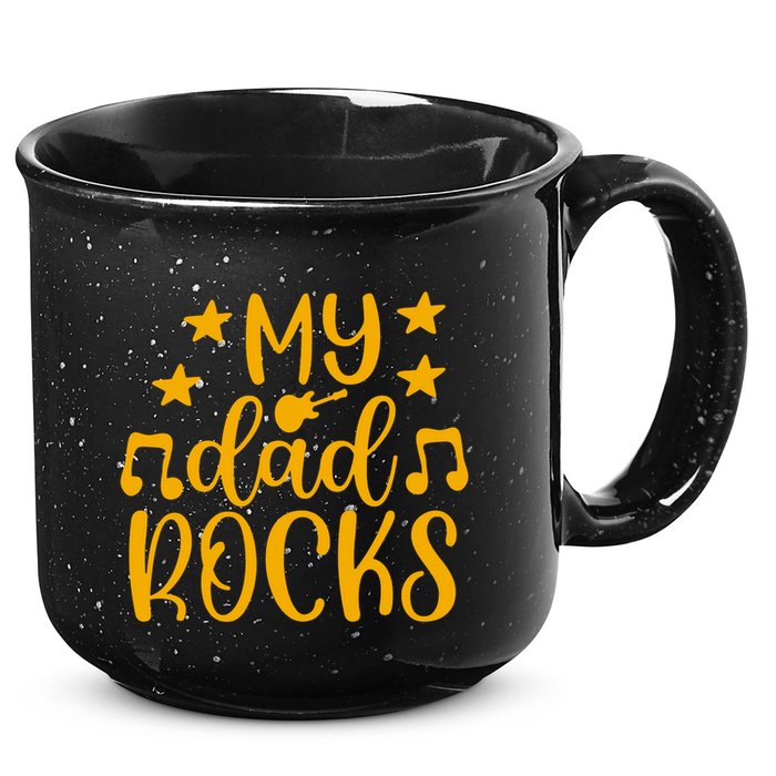 My Dad Rocks Musicial 15oz Campfire Ceramic Mug