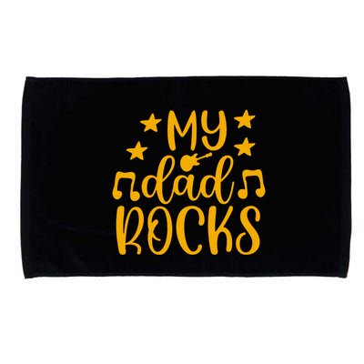 My Dad Rocks Musicial Microfiber Hand Towel