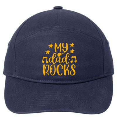 My Dad Rocks Musicial 7-Panel Snapback Hat