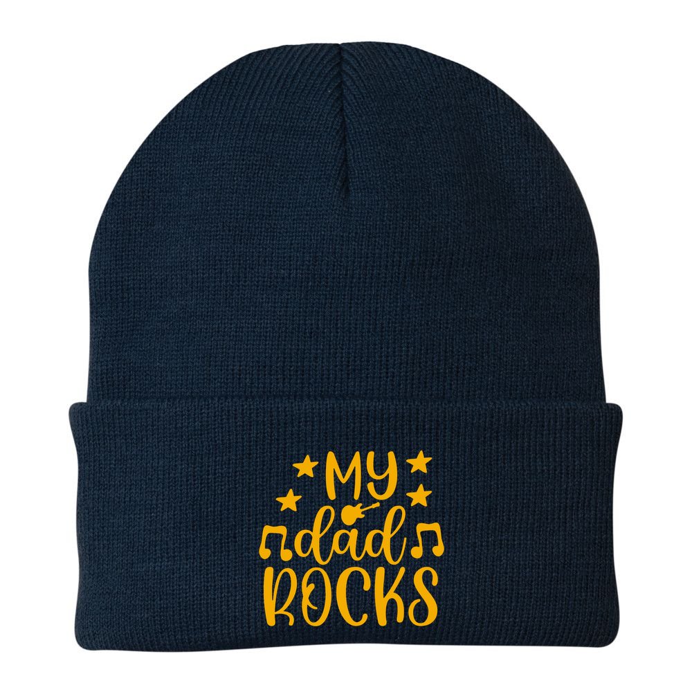 My Dad Rocks Musicial Beanie