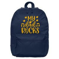 My Dad Rocks Musicial 16 in Basic Backpack