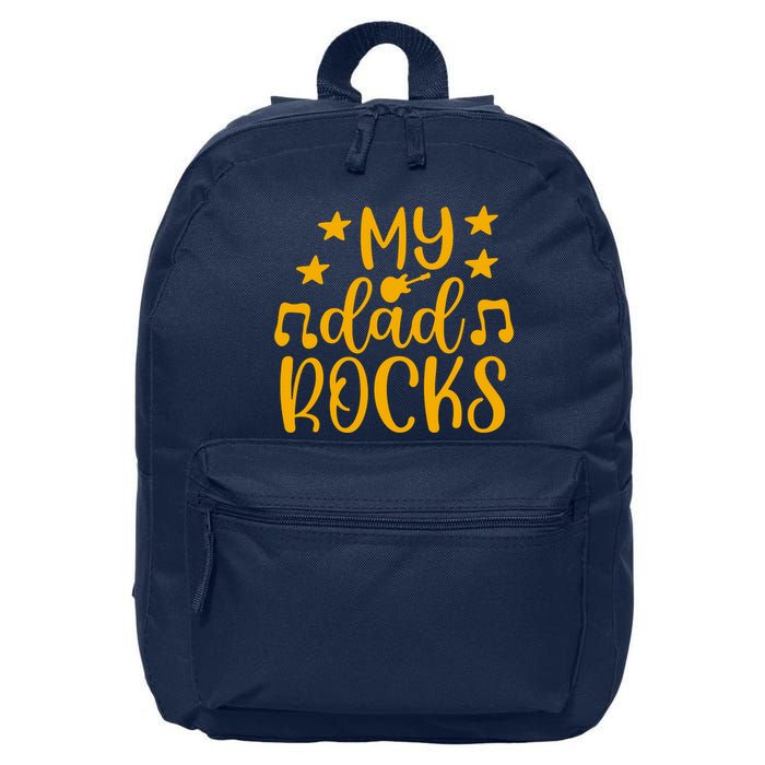 My Dad Rocks Musicial 16 in Basic Backpack