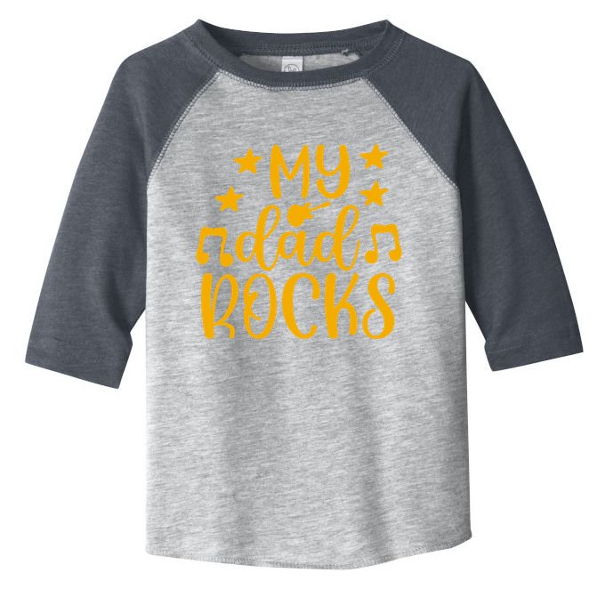 My Dad Rocks Musicial Toddler Fine Jersey T-Shirt