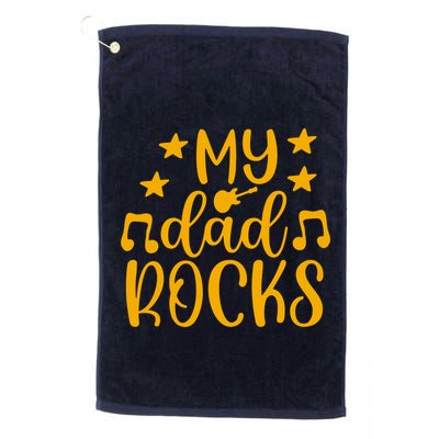 My Dad Rocks Musicial Golf Towel
