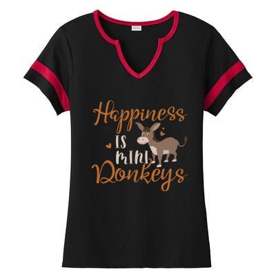 Miniature Donkeys Rancher Farmer Mini Donkey Lover Gift Ladies Halftime Notch Neck Tee