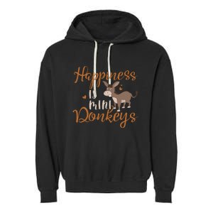 Miniature Donkeys Rancher Farmer Mini Donkey Lover Gift Garment-Dyed Fleece Hoodie