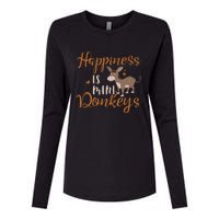 Miniature Donkeys Rancher Farmer Mini Donkey Lover Gift Womens Cotton Relaxed Long Sleeve T-Shirt