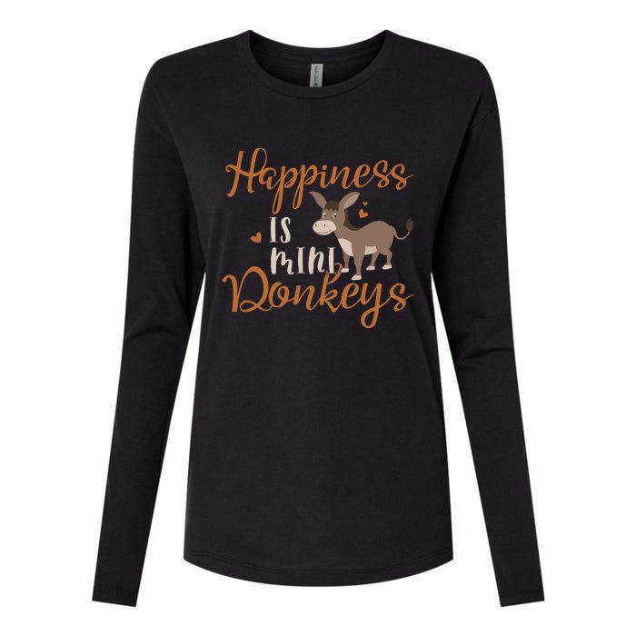 Miniature Donkeys Rancher Farmer Mini Donkey Lover Gift Womens Cotton Relaxed Long Sleeve T-Shirt