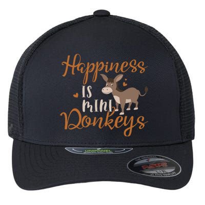 Miniature Donkeys Rancher Farmer Mini Donkey Lover Gift Flexfit Unipanel Trucker Cap