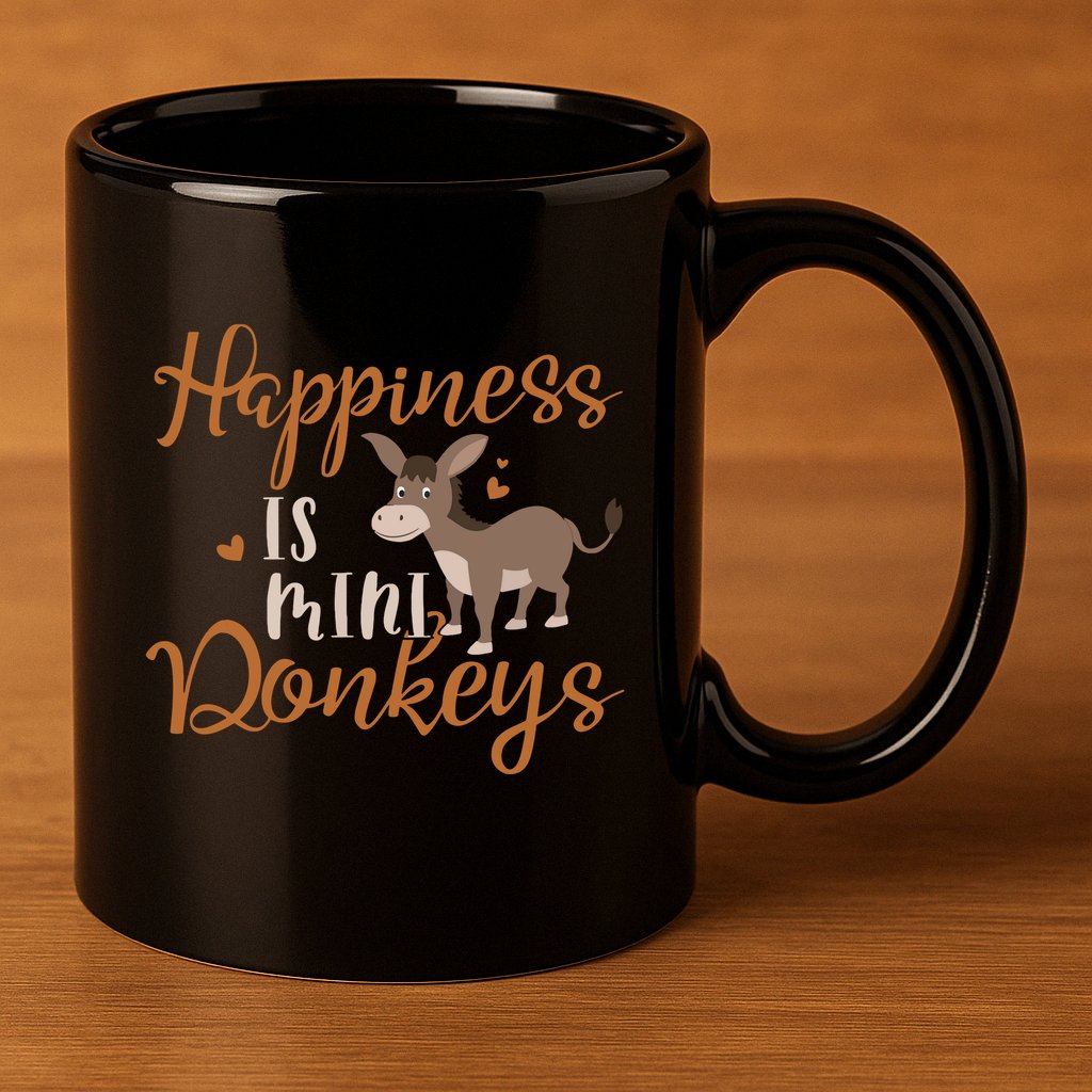 Miniature Donkeys Rancher Farmer Mini Donkey Lover Gift 11oz C Handle Ceramic Mug