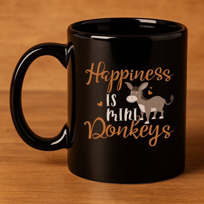 Miniature Donkeys Rancher Farmer Mini Donkey Lover Gift 11oz C Handle Ceramic Mug
