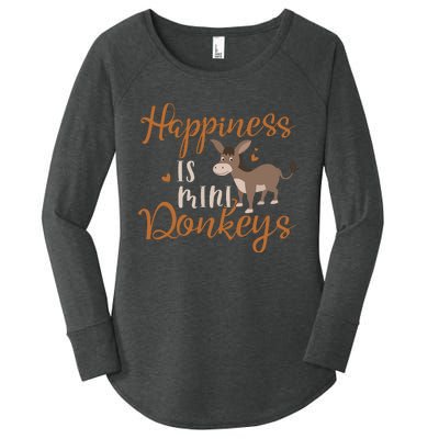 Miniature Donkeys Rancher Farmer Mini Donkey Lover Gift Women's Perfect Tri Tunic Long Sleeve Shirt