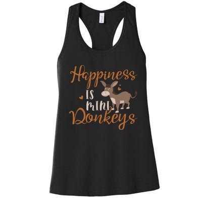 Miniature Donkeys Rancher Farmer Mini Donkey Lover Gift Women's Racerback Tank