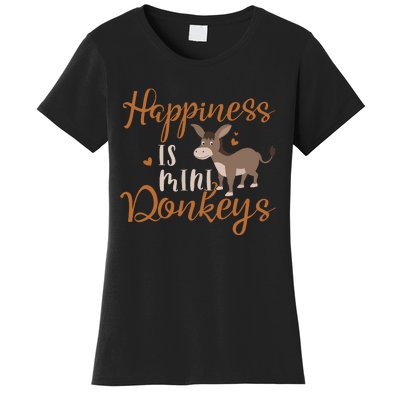 Miniature Donkeys Rancher Farmer Mini Donkey Lover Gift Women's T-Shirt