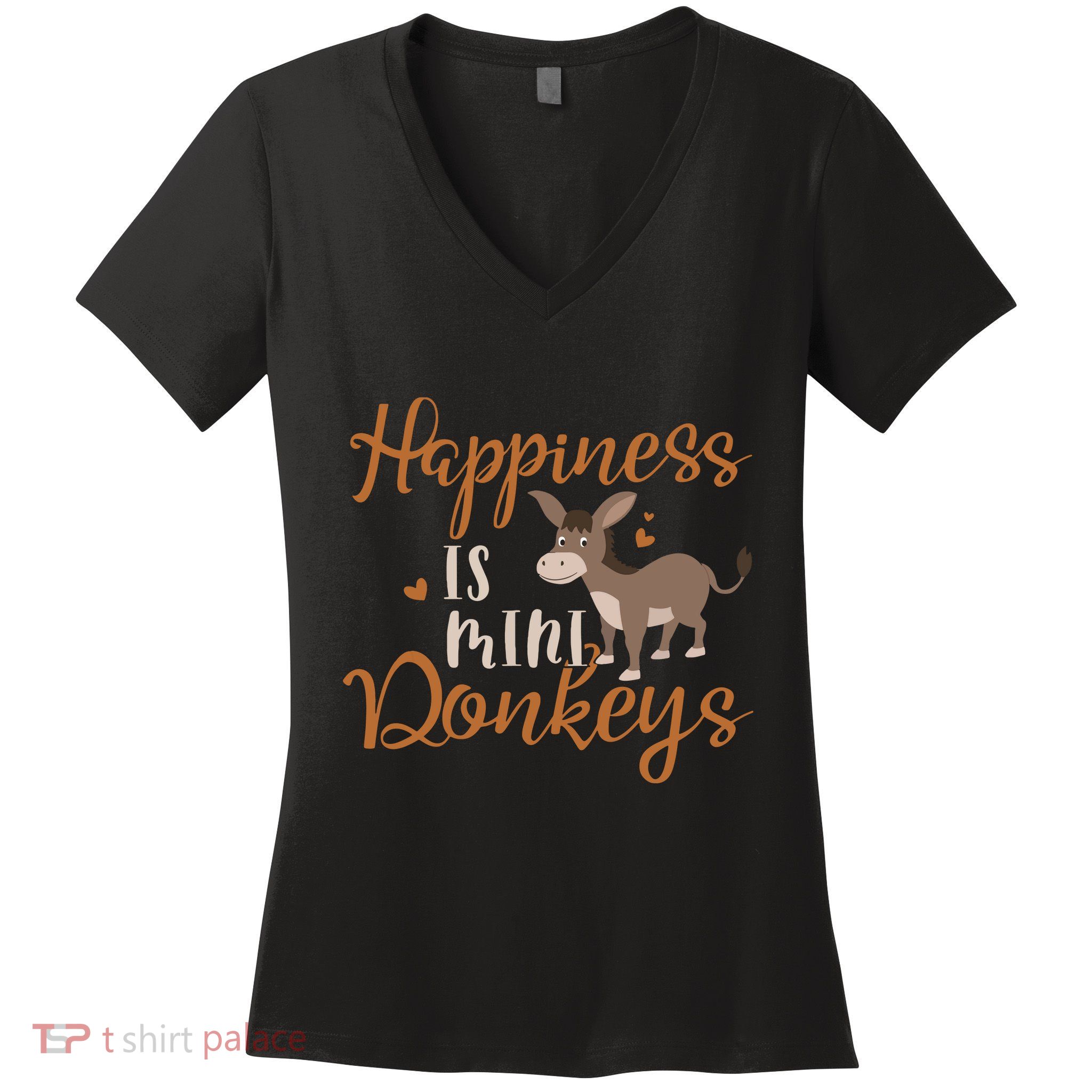 Miniature Donkeys Rancher Farmer Mini Donkey Lover Gift Women's V-Neck T-Shirt