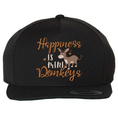 Miniature Donkeys Rancher Farmer Mini Donkey Lover Gift Wool Snapback Cap