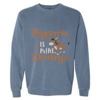 Miniature Donkeys Rancher Farmer Mini Donkey Lover Gift Garment-Dyed Sweatshirt