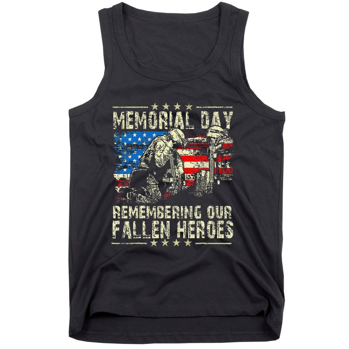 Memorial Day Remember The Fallen Veteran Military Tank Top