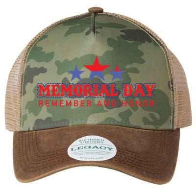 Memorial Day Remember And Honor Gift Legacy Tie Dye Trucker Hat