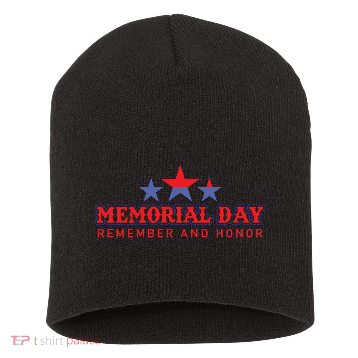 Memorial Day Remember And Honor Gift Short Acrylic Beanie