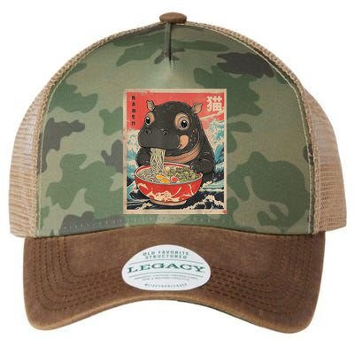 Moo Deng Ramen Japanese Vintage Moo Deng Japanese Noodles Legacy Tie Dye Trucker Hat