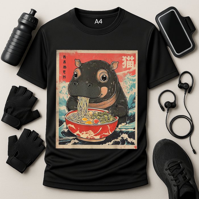 Moo Deng Ramen Japanese Vintage Moo Deng Japanese Noodles Performance Shirt