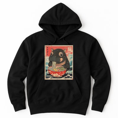Moo Deng Ramen Japanese Vintage Moo Deng Japanese Noodles Hoodie