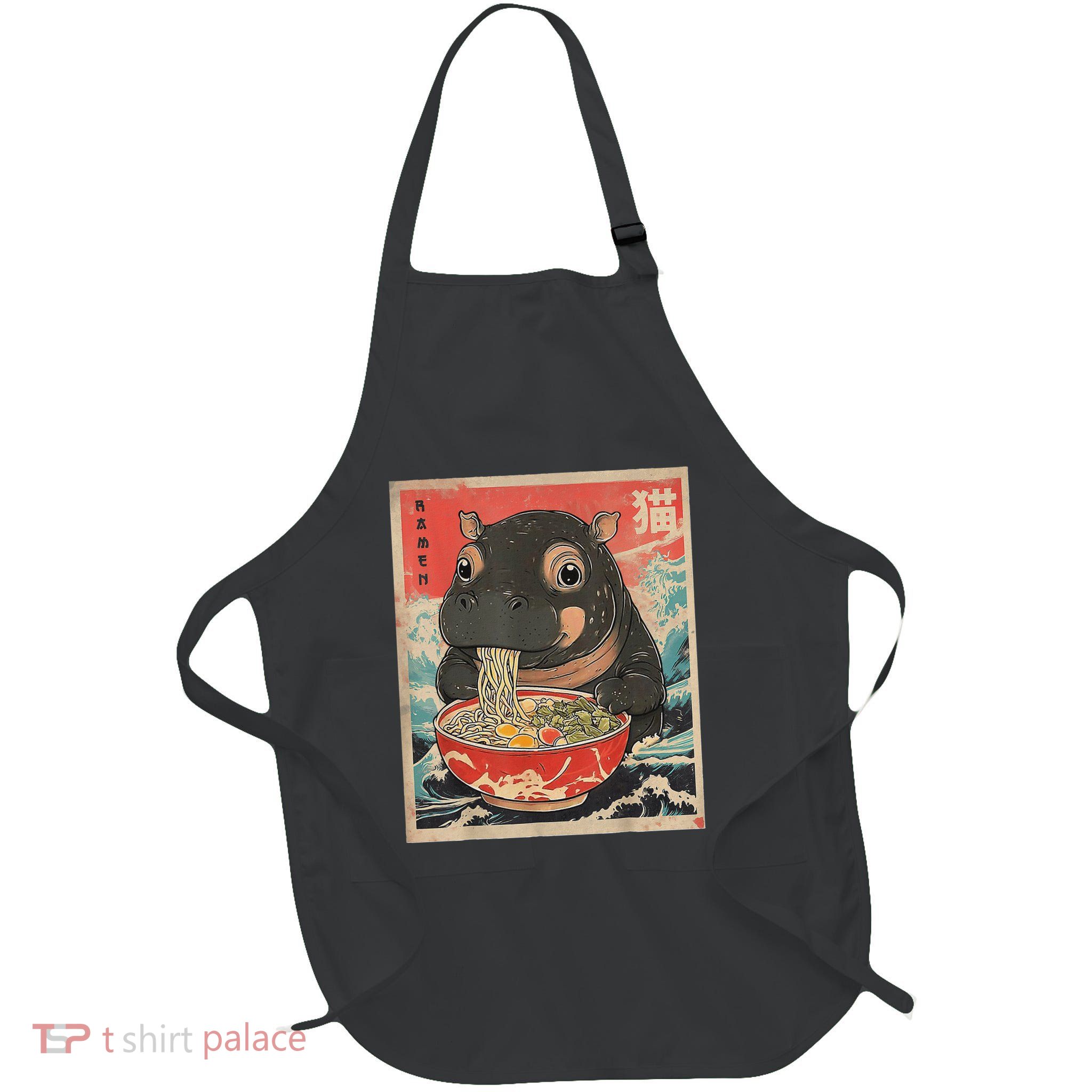 Moo Deng Ramen Japanese Vintage Moo Deng Japanese Noodles Apron