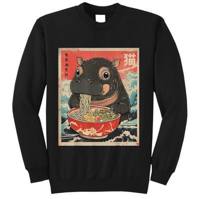 Moo Deng Ramen Japanese Vintage Moo Deng Japanese Noodles Sweatshirt