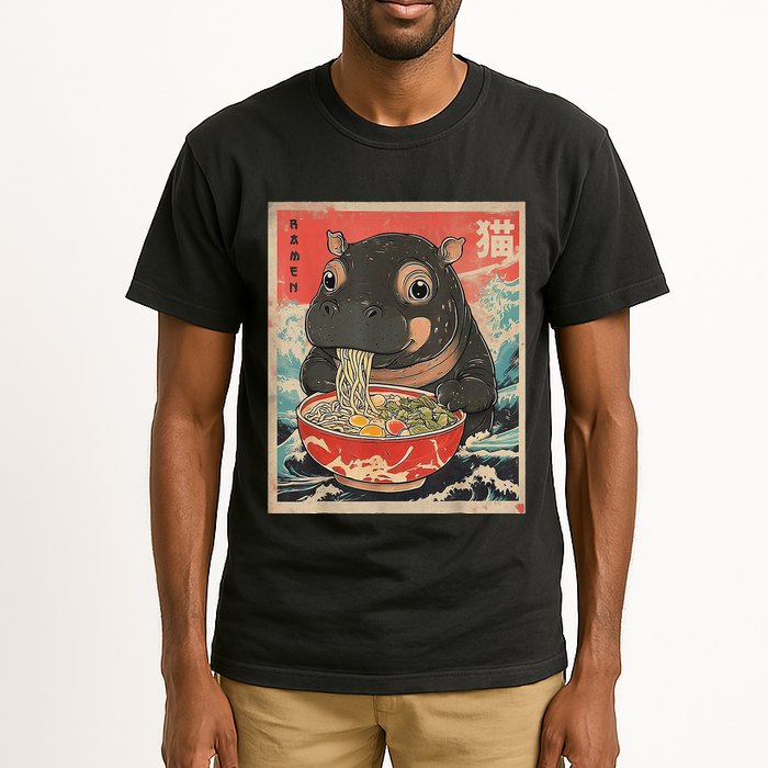 Moo Deng Ramen Japanese Vintage Moo Deng Japanese Noodles Tall T-Shirt