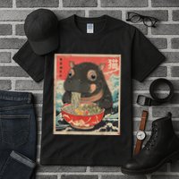 Moo Deng Ramen Japanese Vintage Moo Deng Japanese Noodles Tall T-Shirt