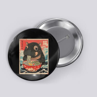 Moo Deng Ramen Japanese Vintage Moo Deng Japanese Noodles Button