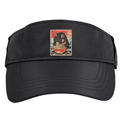 Moo Deng Ramen Japanese Vintage Moo Deng Japanese Noodles Adult Drive Performance Visor