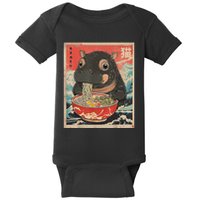 Moo Deng Ramen Japanese Vintage Moo Deng Japanese Noodles Baby Bodysuit