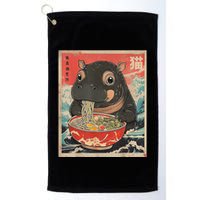 Moo Deng Ramen Japanese Vintage Moo Deng Japanese Noodles Golf Towel