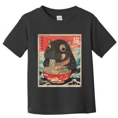 Moo Deng Ramen Japanese Vintage Moo Deng Japanese Noodles Toddler T-Shirt