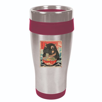 Moo Deng Ramen Japanese Vintage Moo Deng Japanese Noodles 16oz Travel Tumbler