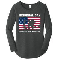 Memorial Day Remember Women's Perfect Tri Tunic Long Sleeve Shirt