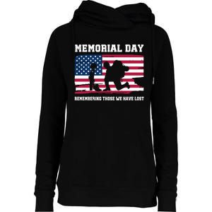 Memorial Day Remember Womens Funnel Neck Pullover Hood