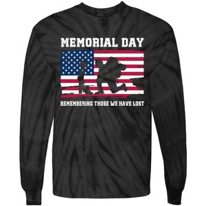 Memorial Day Remember Tie-Dye Long Sleeve Shirt