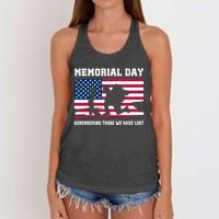 Memorial Day Remember Women's Knotted Racerback Tank