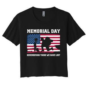 Memorial Day Remember Women's Crop Top Tee