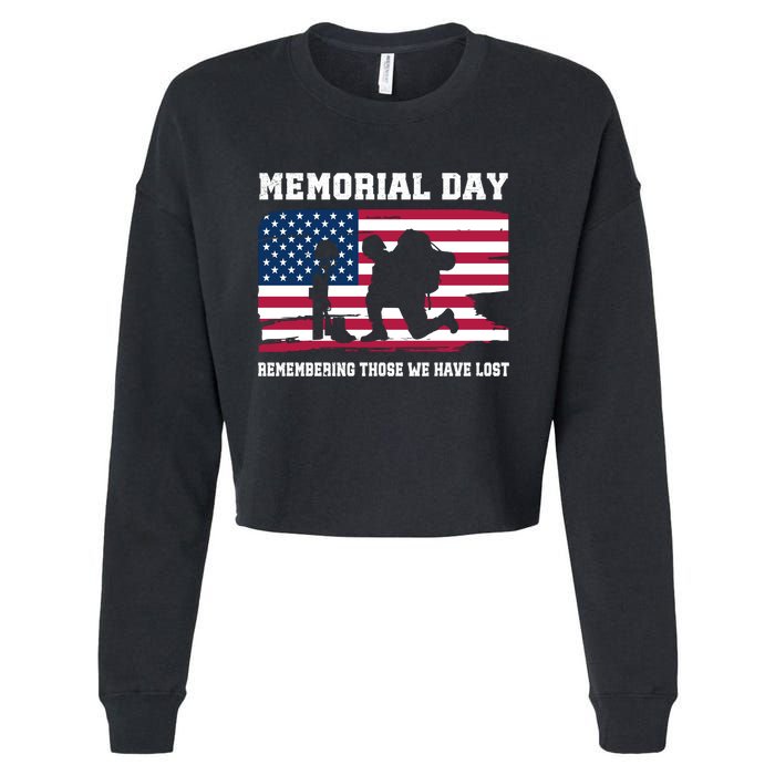 Memorial Day Remember Cropped Pullover Crew