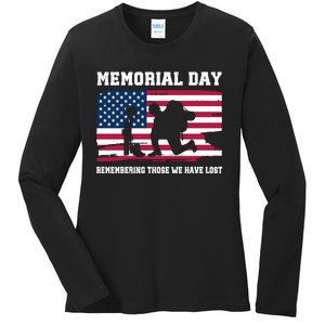 Memorial Day Remember Ladies Long Sleeve Shirt